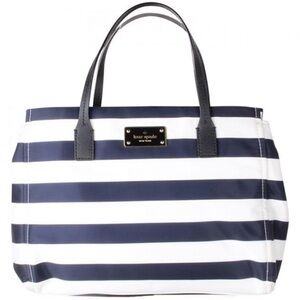 Kate Spade Navy and White Striped Tote Bag